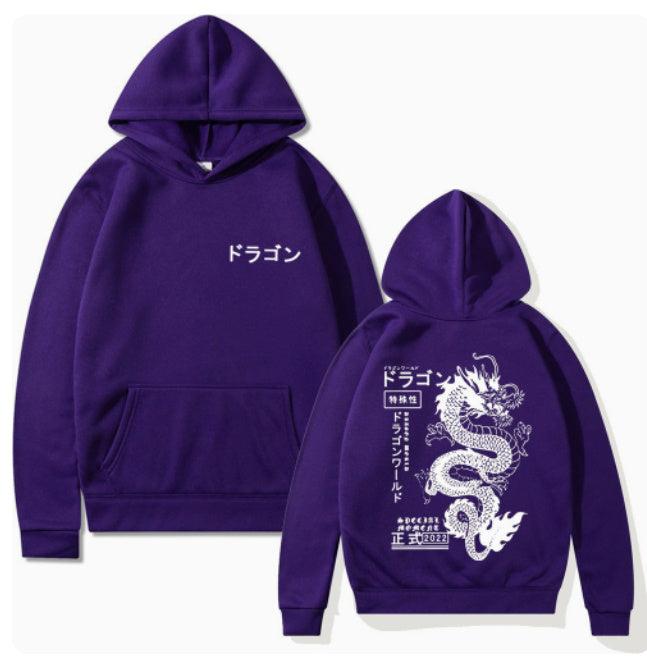 European And American Simple Printed Dark Style Hoodie