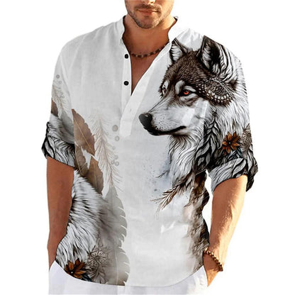 Men's Loose Casual 3D Printed Shirt Short Sleeved