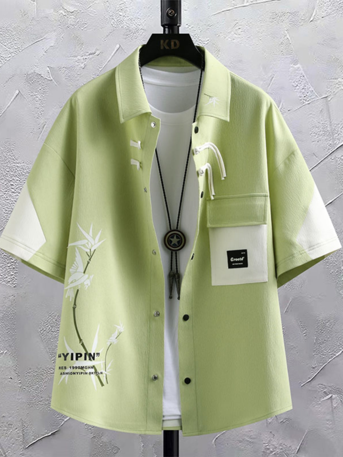 New Chinese Style National Style Suit Men's Summer Short Sleeve Shirt Shorts Wear A Set Of Casual Sports Clothes