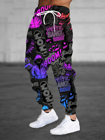 Men's Colorful Printing Sports Casual Sweatpants