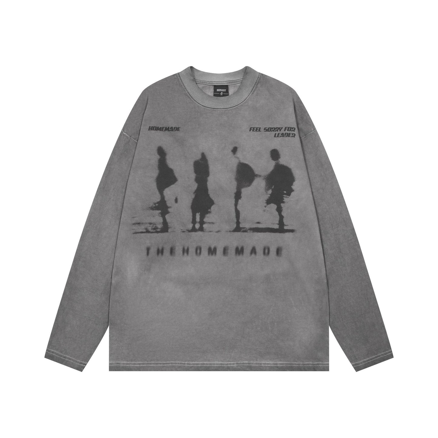 New Real Shot American Street Fashion Printed Long Sleeve T-shirt