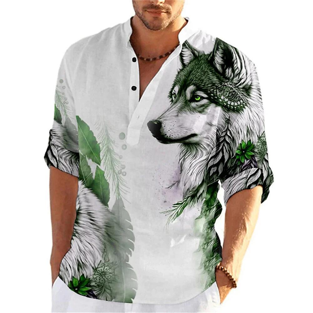 Men's Loose Casual 3D Printed Shirt Short Sleeved