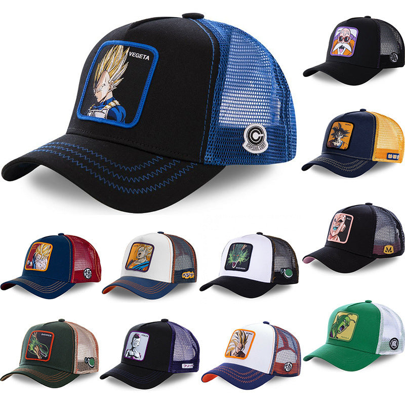 Classic Cartoon Dragon Ball Series Baseball Cap Anime Net Cap Goku Buo Summer Autumn Hip Hop Casual Cap All-Match
