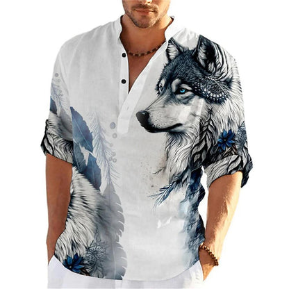 Men's Loose Casual 3D Printed Shirt Short Sleeved
