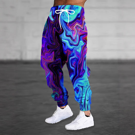 Men's Colorful Printing Sports Casual Sweatpants