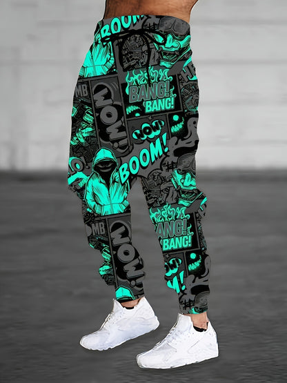 Men's Colorful Printing Sports Casual Sweatpants