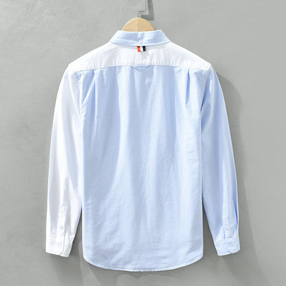 Japanese Color Matching Casual Long Sleeve Shirt