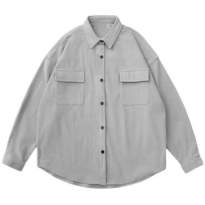 American Retro Corduroy Shirt Men's Loose