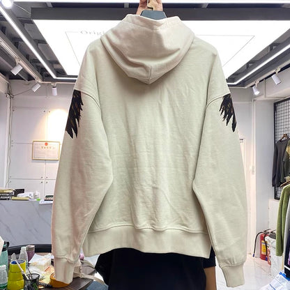 Animal Tiger Eagle Print High Street Washed Hoodie